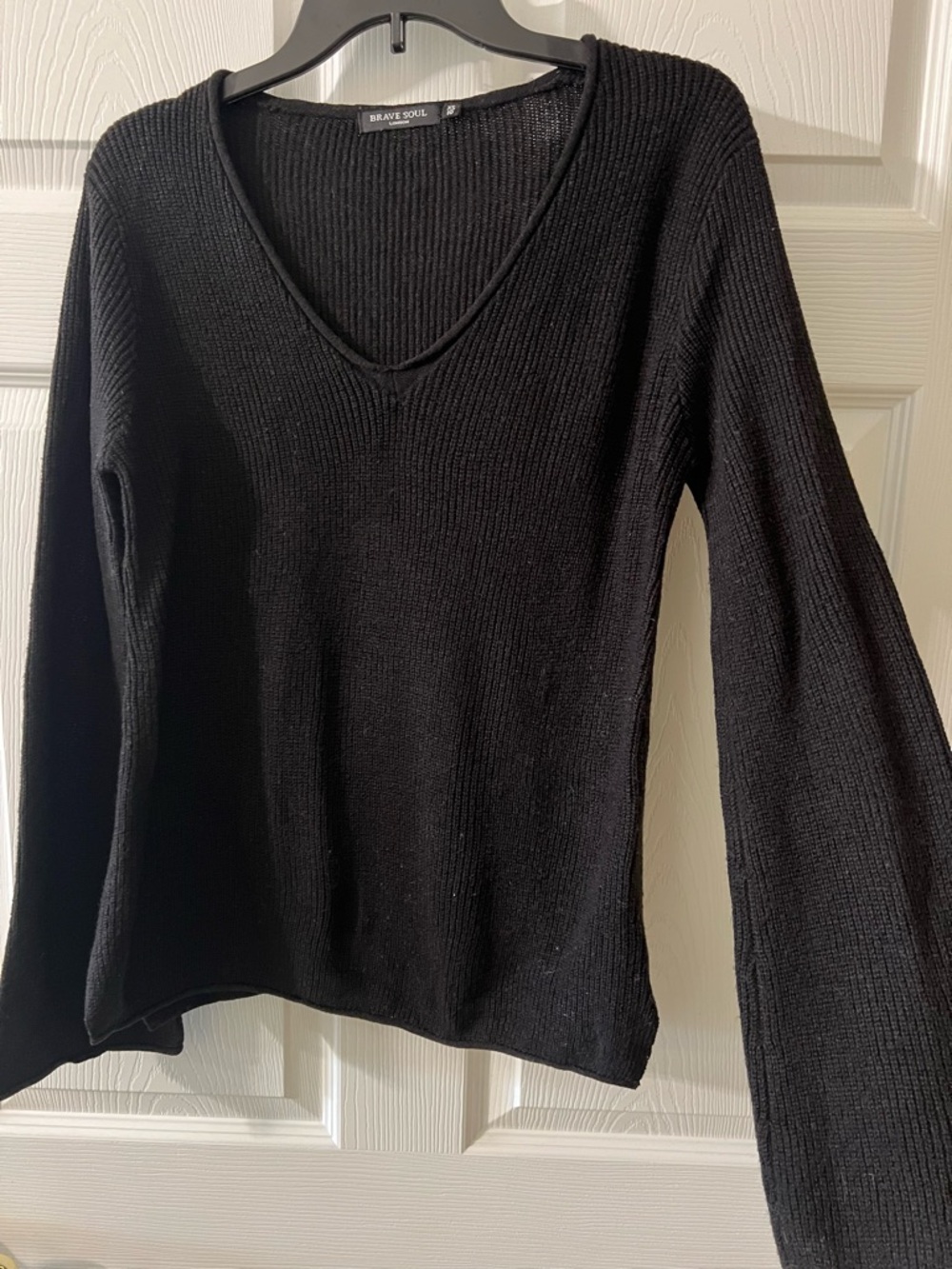 Brave Soul knit bell-sleeve sweater